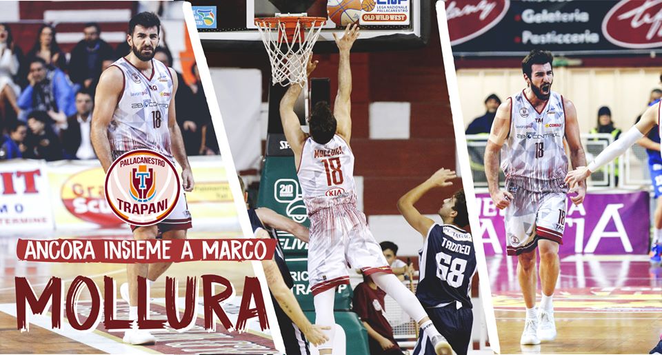 Pallacanestro Trapani: Marco Mollura ancora insieme, c’è il triennale