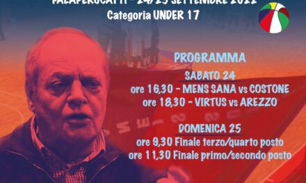 Virtus Siena, il 24 e 25 Settembre torna il 3° Memorial Sandro Finetti