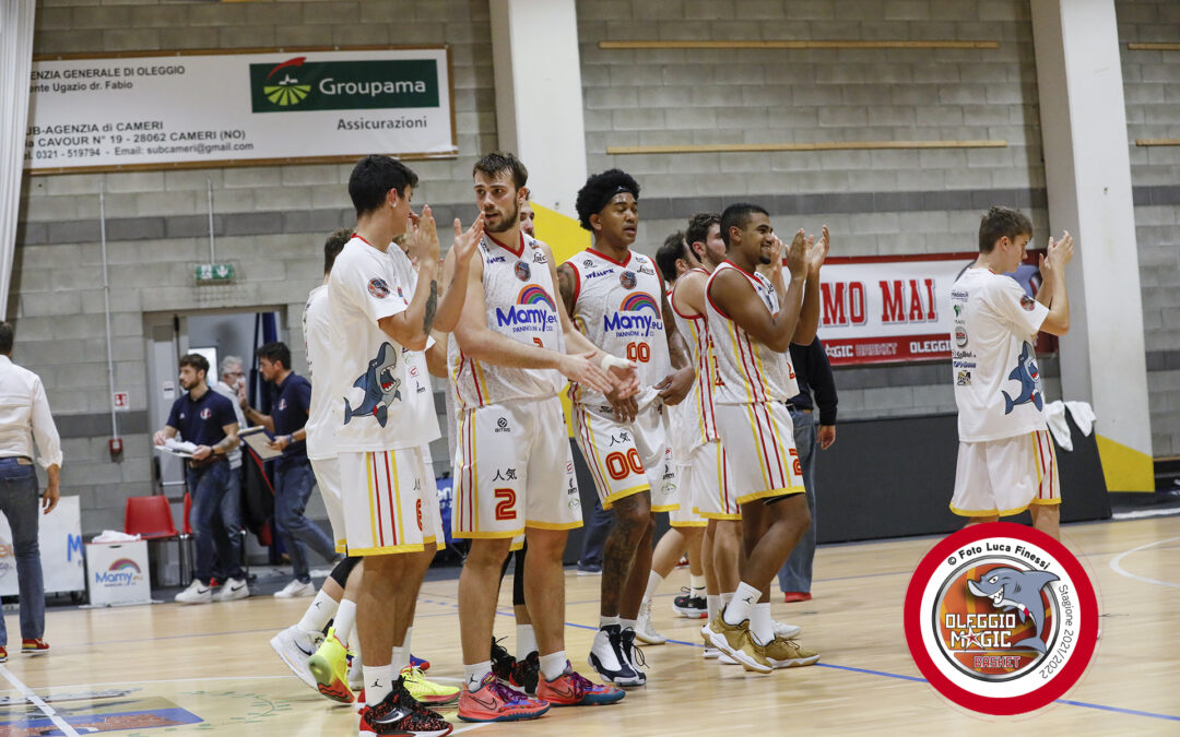 Oleggio Magic Basket, primi due punti per gli Squali contro Cecina