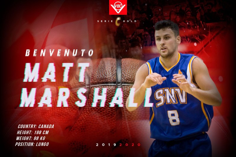 Valentino Basket Castellaneta, colpaccio Matt Marshall