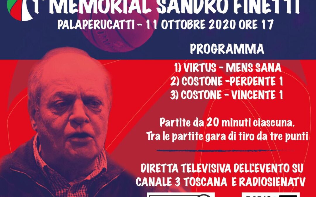 Virtus Siena, domani il Memorial Sandro Finetti