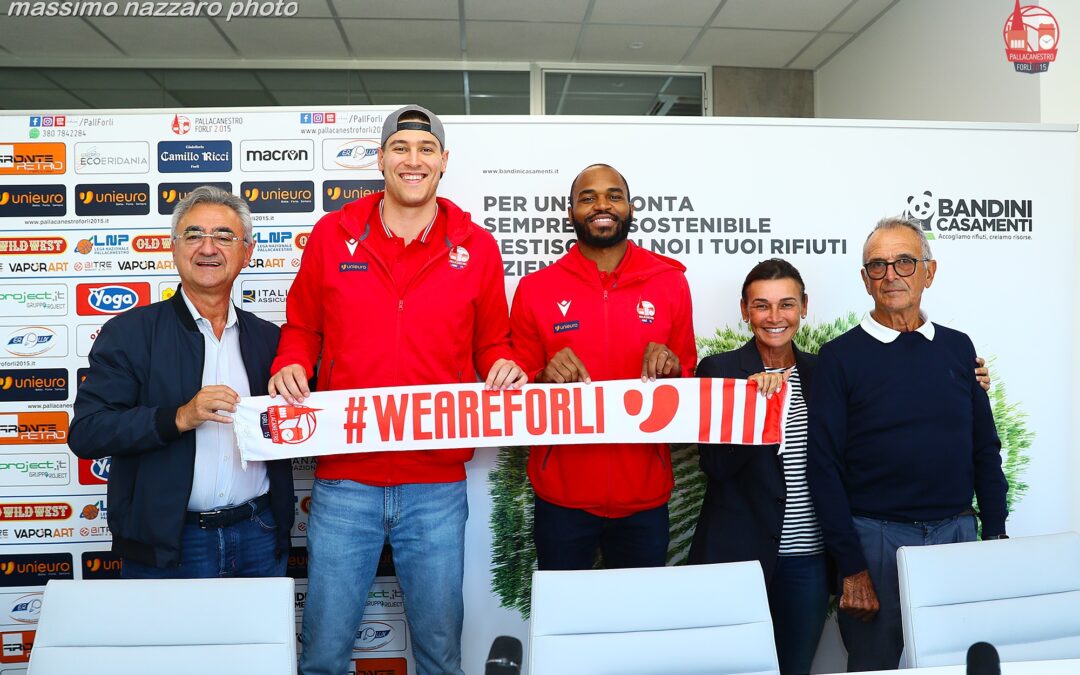 Pallacanestro Forlì, presentati Sanford e Adrian