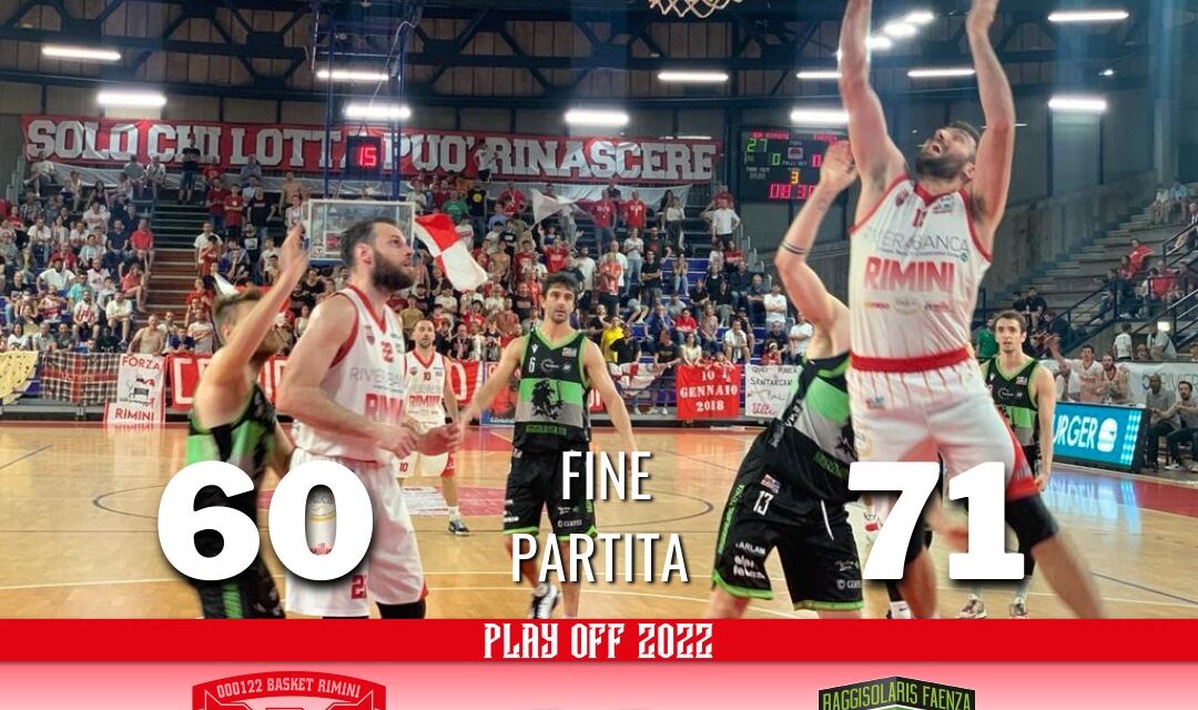 Faenza con una prova di grande autorità fa il colpaccio in casa di Rimini. 60-71 il finale