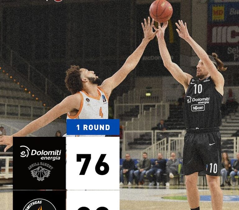 Trento stecca la prima in Eurocup, il Promitheas passa alla BLM Group Arena 76-89