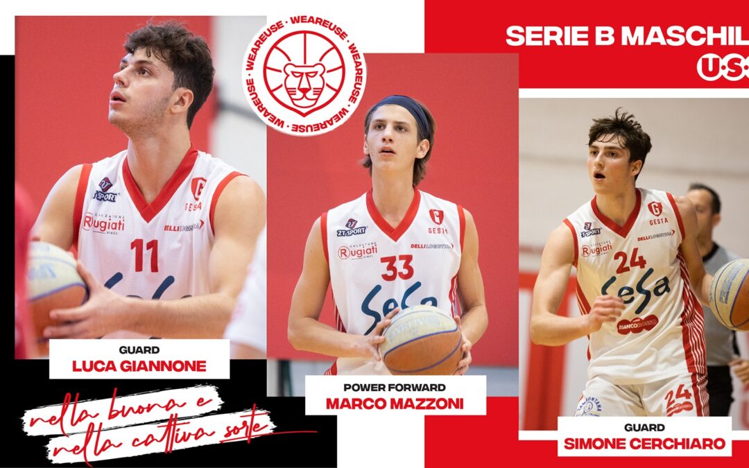 Use Basket, Giannone, Mazzoni e Cerchiaro promossi in prima squadra