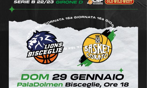 Basket Corato, a Bisceglie per confermarsi