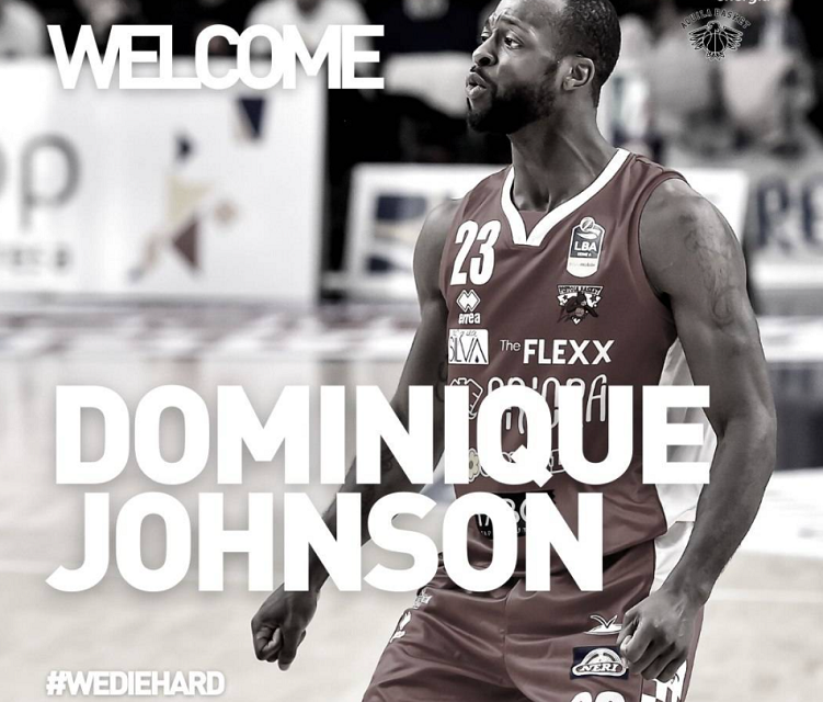 Aquila Basket Trento, ufficiale la firma di Dominique Johnson