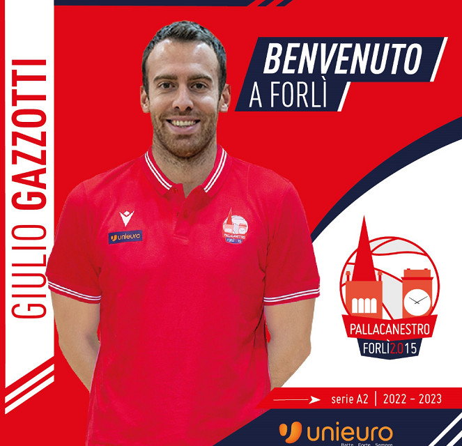 Pallacanestro Forlì, ufficiale l’ingaggio di Giulio Gazzotti