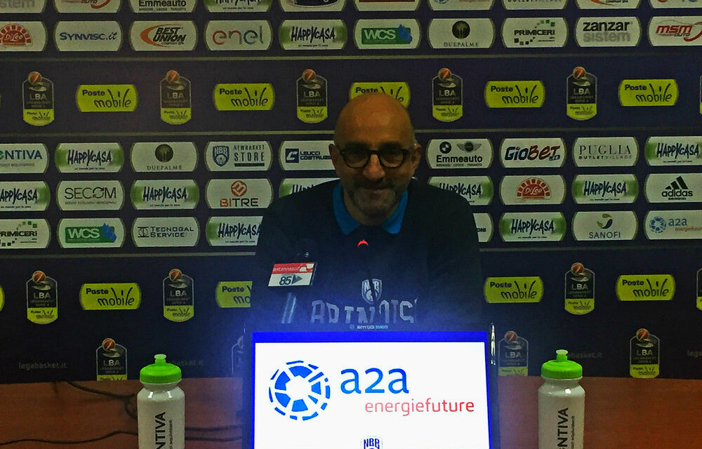 Happy Casa Brindisi, Vitucci: “La Dinamo di Esposito una grande squadra. Dobbiamo andare avanti step by step.”