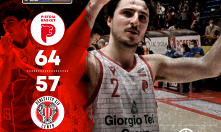 In semifinale va Pistoia: Cento cede 64-57 in Gara5