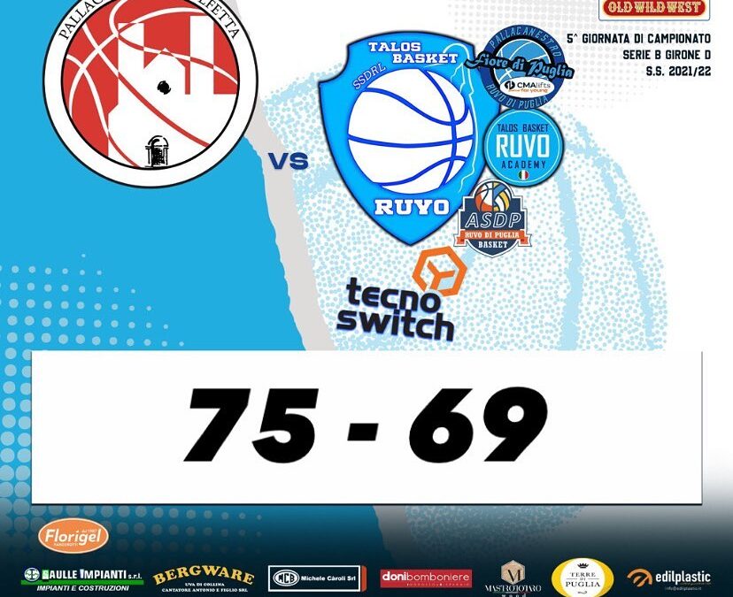 Infante ne mette 29 e la Pallacanestro Molfetta batte Ruvo di Puglia 75-69