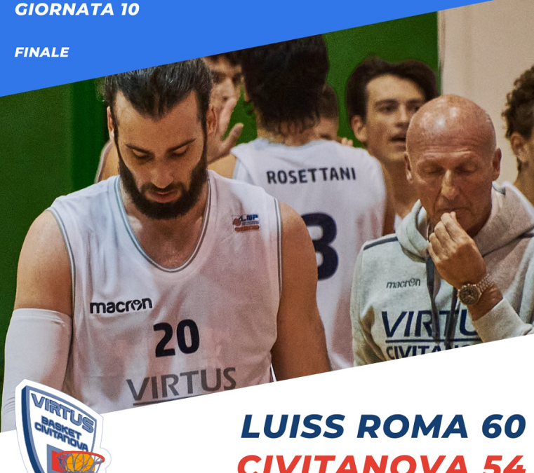 Serie B Girone C, ottavo ko di fila per la Virtus Civitanova. La Luiss Roma vince 60-54