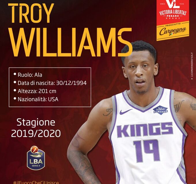 Coronavirus: Troy Williams “scappa” da Pesaro