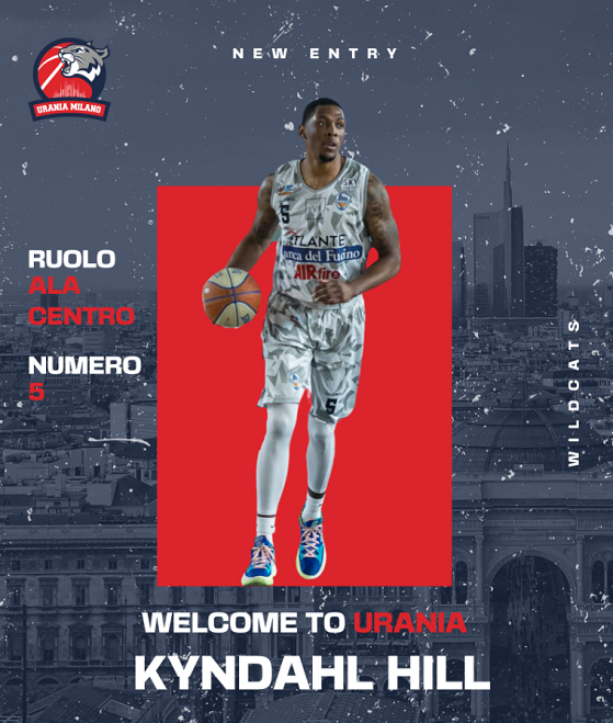 Urania Basket, accordo raggiunto con Kyndahl James Hill